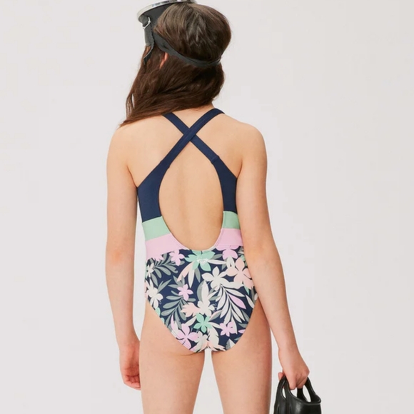 ROXY NEW girls Ilacabo Active One Piece Swimsuit - Picture 3 of 11